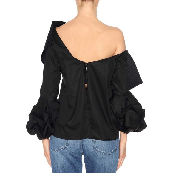 Johanna Ortiz Lutari Top Fall 2017 One Shoulder Black Size 2 NEW NWT - Picture 15 of 16